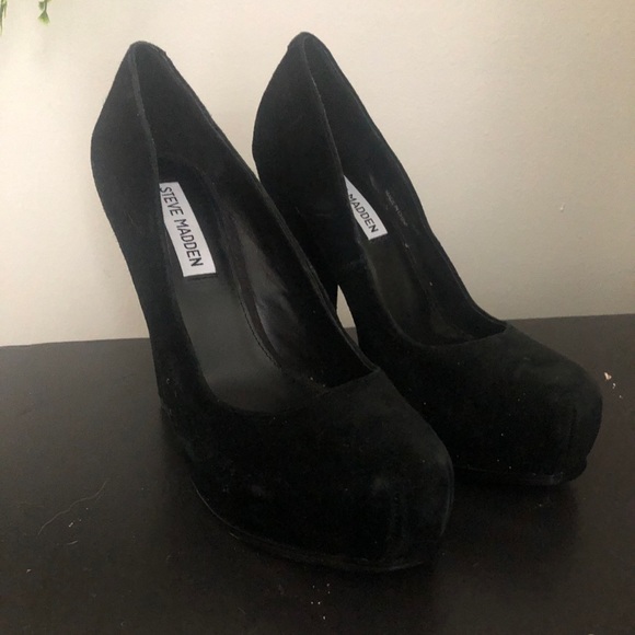 COPY - STEVE MADDEN Faux Suede SARRINA HEELS - Picture 3 of 4